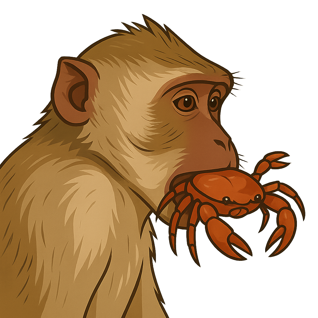 Crab eating monkey